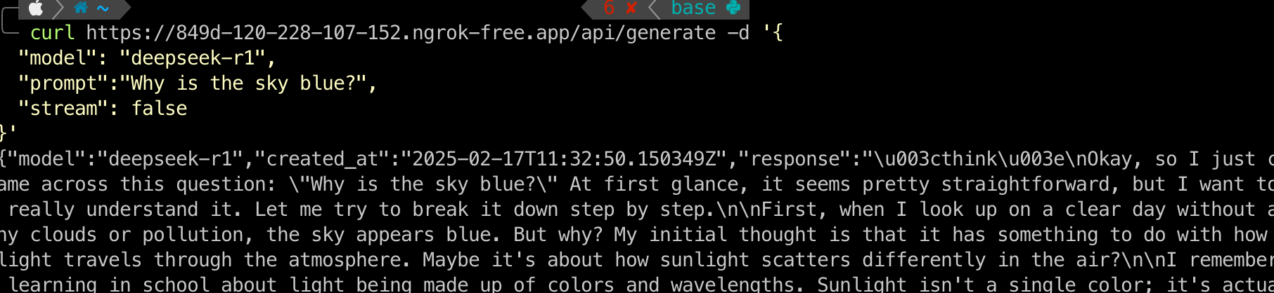 使用 Ollama 和 ngrok 安全部署 Deepseek-R1 本地大语言模型 - 完整教程 配图 image