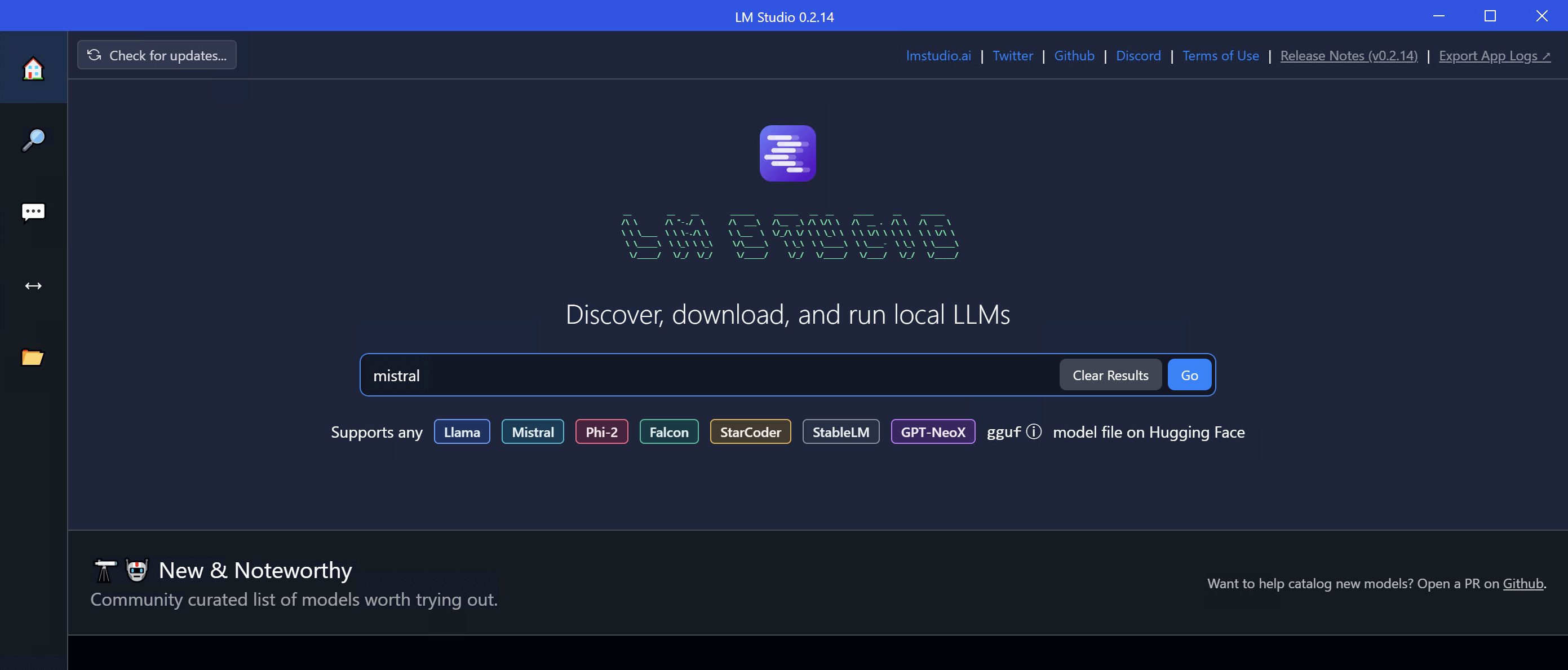 LM Studio界面
